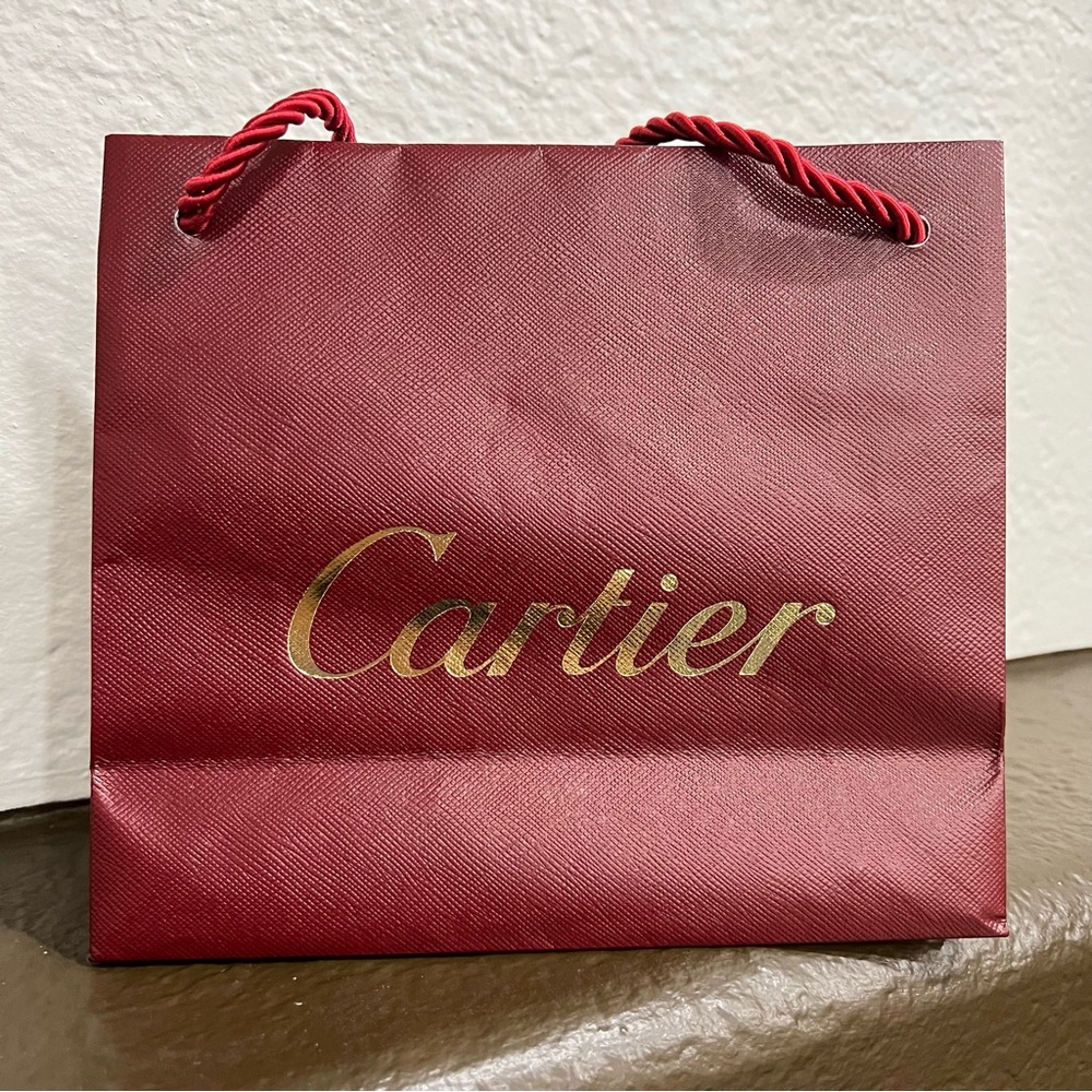 Cartier Burgundy Shopping Bag
